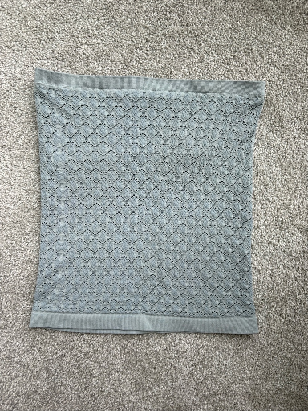 Free People Lace Knit Mini Skirt in Light Gray